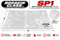 Breakin-Glass SP1 4 × 5-foot transparent soft patient protection cover for vehicle extrication and fire rescue.