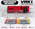 Breakin-Glass VRK1 vehicle extrication patient protection kit with three clear shields, two soft covers and red carrying case.